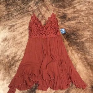 Free People Adella Lace Mini Dress